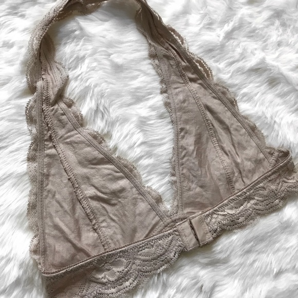 >>LAST<< Sasha Lace Halter Bralette - Taupe - Picture 4 of 8